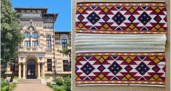 Ștergar tătăresc – kîbîrîz, expus la Muzeul de Artă Populară Constanța