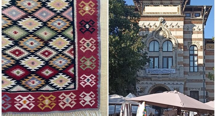 Scoarță cu „roate” din Muntenia, expusă la Muzeul de Artă Populară Constanţa