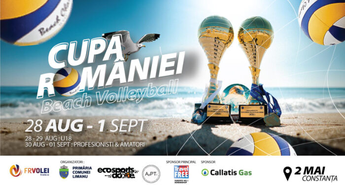 „Cupa României la volei pe plajă”, 28 august – 1 septembrie, plaja din 2 Mai