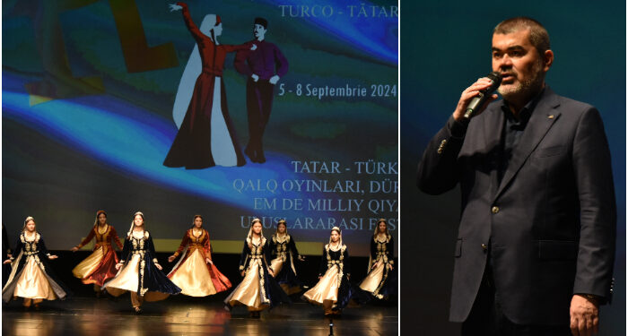 Public numeros la spectacolul de gală al Festivalului Internațional al Dansului, Cântecului și Portului Popular Turco-Tătar
