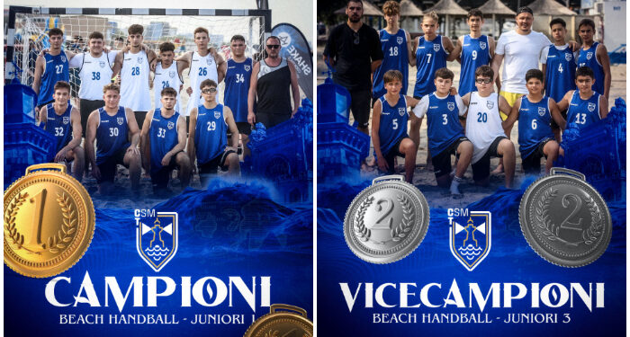 CSM Constanța este CAMPIOANĂ NAȚIONALĂ la Handbal pe Plajă Juniori 1 și VICECAMPIOANĂ la Juniori 3!