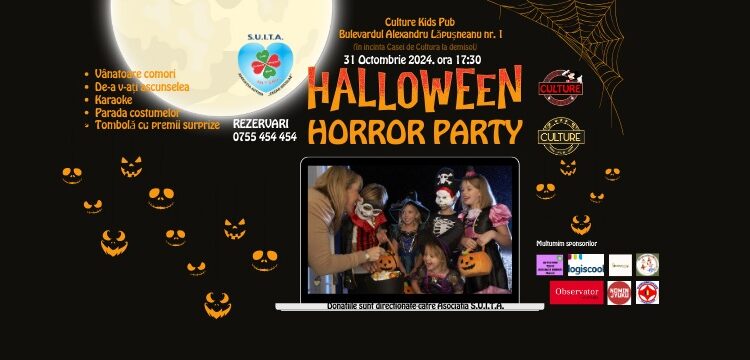 Asociația Autism Cezar Nicolae – S.U.I.T.A. anunță o nouă petrecere de Halloween, pe 31 octombrie