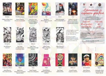 „Literatură și expresie grafică” – Expoziție de desen, grafică, mixed media și carte, la Centrul Jean Constantin