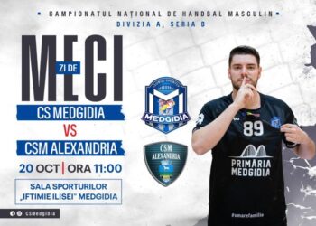 Echipa de handbal CS Medgidia joacă pe teren propriu contra CSM Alexandria, duminică, 20 octombrie