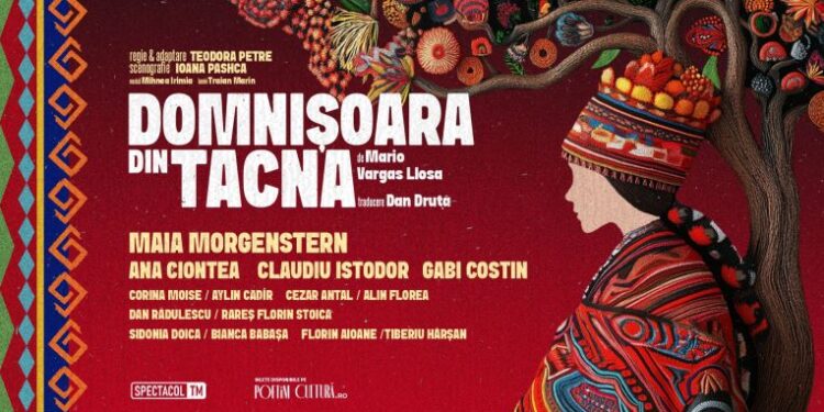 PREMIERĂ LA CONSTANȚA – “Domnişoara din Tacna”, de Mario Vargas Llosa, cu MAIA MORGENSTERN în rolul principal