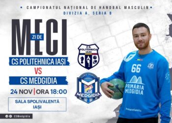 CS Medgidia: Echipa de handbal masculin joacă în deplasare duminică, 24 noiembrie, cu Politehnica Iași