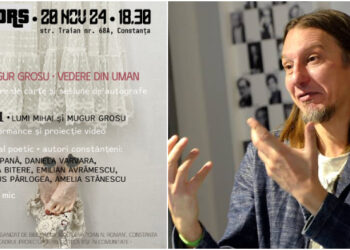 Poetul constănțean Mugur Grosu și Biblioteca Județeană, parteneri într-un eveniment inedit: VEDERE DIN UMAN, lansare de carte & performance în Club DOORS