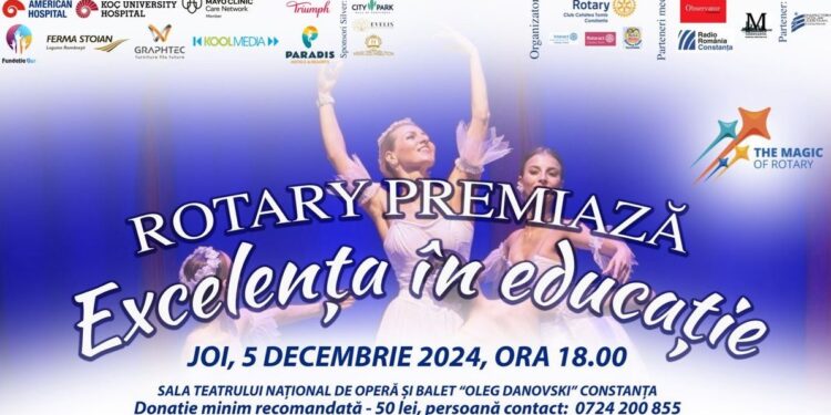 GALA „Rotary Premiază Excelența”, joi, 5 decembrie, la Teatrul Oleg Danovski