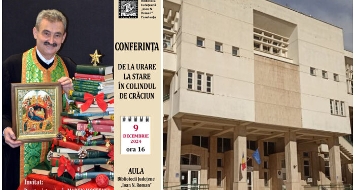 „De la urare la stare în Colindul de Crăciun”, cu părintele Marius Moșteanu, la Biblioteca Județeană Constanța
