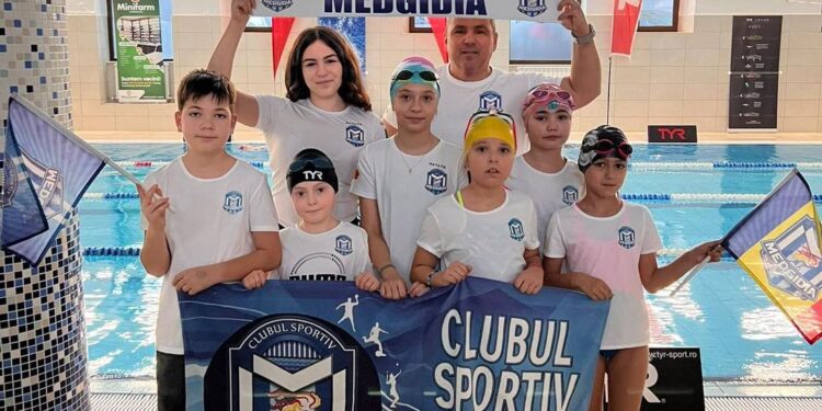 Tinerii înotători de la CS Medgidia, pe podium la Cupa Moș Crăciun la înot