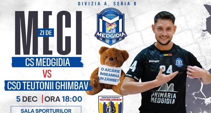 Handbaliștii de la CS Medgidia joacă pe teren propriu, cu CSO Teutonii Ghimbav, pe 5 decembrie