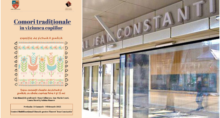 „Comori tradiționale în viziunea copiilor”, expoziție de grafică și pictură la Centrul Cultural Jean Constantin