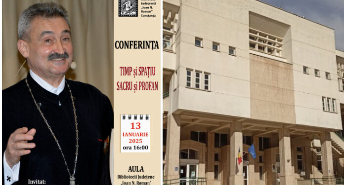 „Timp și Spațiu, Sacru și Profan” – A treia conferință a Părintelui Marius Moșteanu, la Biblioteca Județeană Constanța