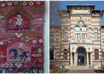 Vechi covor oltenesc, din categoria „țesături cu istorie”, expus la Muzeul de Artă Populară Constanța