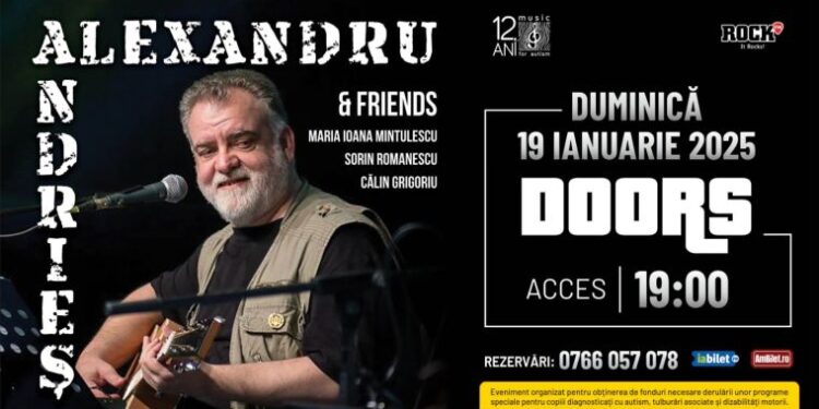 Concert caritabil Alexandru Andrieş & Friends, la Club Doors Constanța