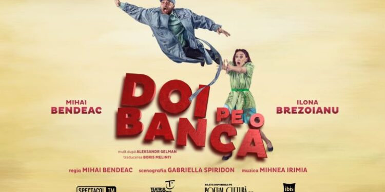 Mihai Bendeac și Ilona Brezoianu sunt „Doi pe o bancă”, pe 21 ianuarie, la Casa de Cultură Constanța