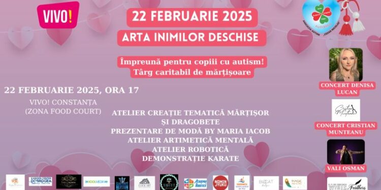 ARTA INIMILOR DESCHISE – Târg caritabil de mărțișoare, în sprijinul copiilor diagnosticați cu autism, ADHD și alte tulburări de neuro-dezvoltare