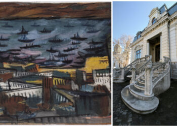 Pictură realizată de Marcel Iancu, co-fondator al Dadaismului, expusă la Muzeul de Artă Tulcea