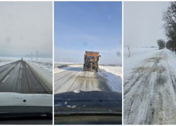 Utilajele DJCT patrulează permanent pentru a menține carosabilul practicabil, în condiții de siguranță