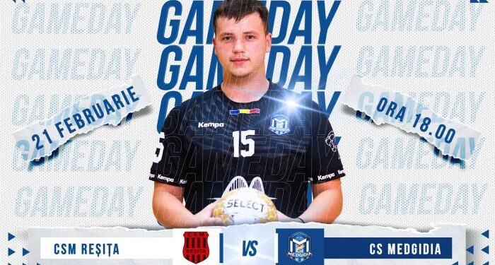 Handbaliștii de la CS Medgidia luptă pentru victorie, pe 21 februarie, la Reșița