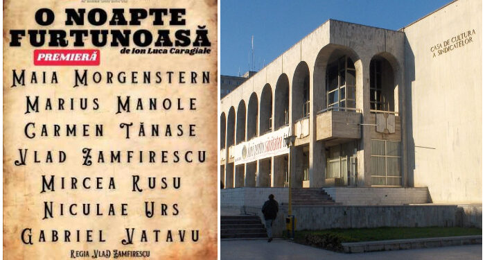 „O noapte furtunoasă” cu MAIA MORGENSTERN și MARIUS MANOLE, la Casa de Cultură Constanța, pe 11 martie