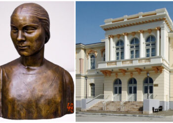„Portret de femeie” – Sculptură din bronz, realizată de Alexandru Călinescu, la Muzeul de Artă Tulcea