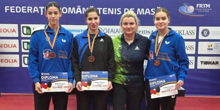 Sportivele de la CSM Constanța, pe podium la Campionatul Național de tenis de masă Seniori