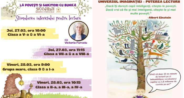 Zilele Lecturii la Școala Brâncovenească, pe 27 și 28 martie