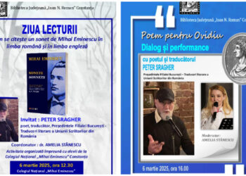 Eminescu și Ovidiu, în interpretarea poetului Peter Sragher, la Biblioteca Județeană Constanța