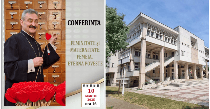FEMINITATE și MATERNITATE / FEMEIA, ETERNA POVESTE – a cincea conferință a Părintelui Marius Moșteanu, la Biblioteca Județeană Constanța