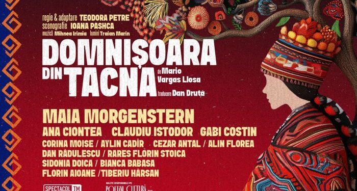 „Domnișoara din Tacna” – Capodopera lui Mario Vargas Llosa, cu MAIA MORGENSTERN în rolul principal, la Constanța