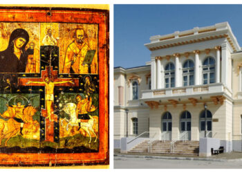 „Răstignirea lui Iisus” – Veche icoană pe lemn, expusă la Muzeul de Artă Tulcea