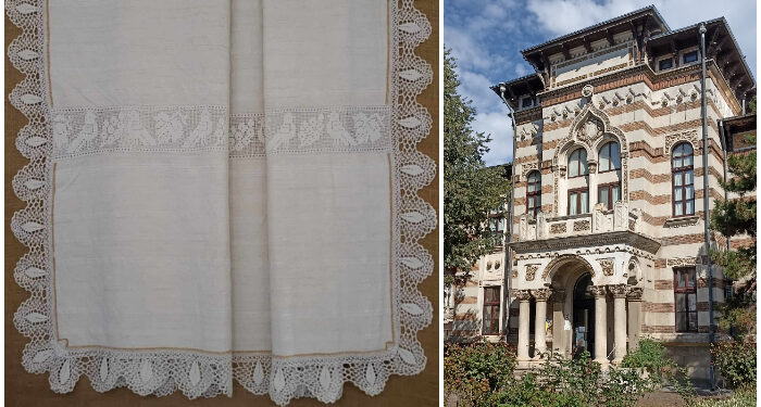 Veche față de masă din Țara Zarandului, expusă la Muzeul de Artă Populară Constanța