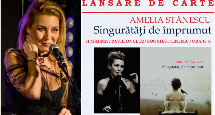Amelia Stănescu lansează volumul SINGURĂTĂȚI DE ÎMPRUMUT la Târgul de carte BOOKFEST