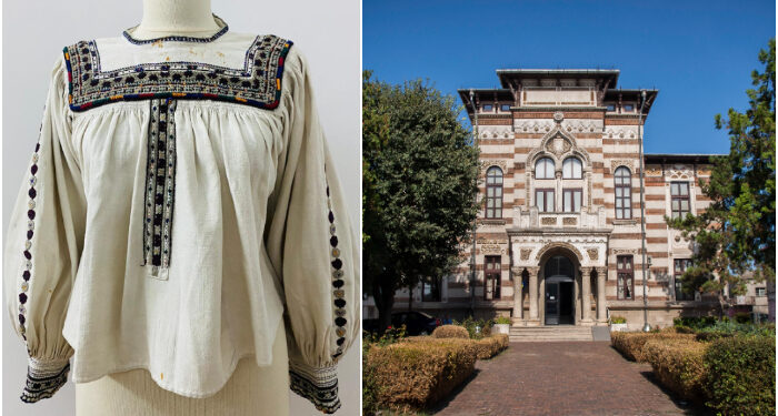 Cămașă cu cheptar din Oaș, expusă la Muzeul de Artă Populară Constanța