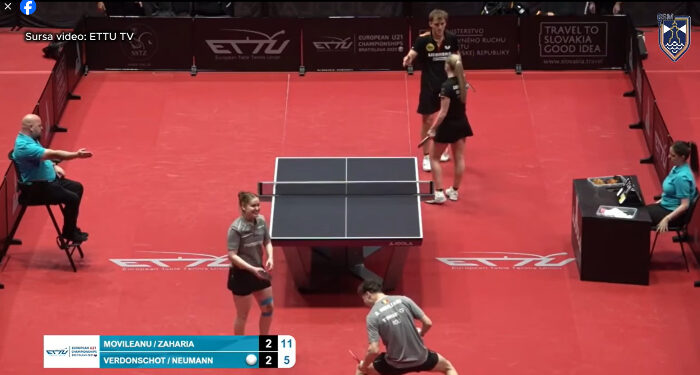 Elena Zaharia (CSM Constanța), medalie de AUR la tenis de masă dublu mixt