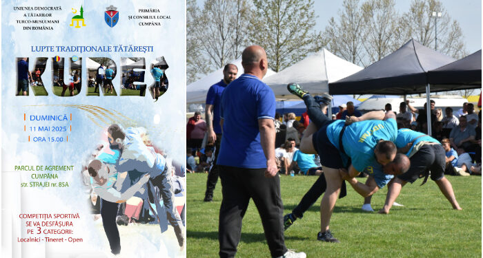 Lupte tradiționale tătărești – KUREȘ la Cumpăna, duminică, 11 mai