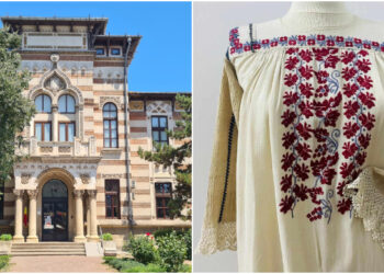 Cămașă cu mâneci din borangic din Dobrogea de Sud, în colecția Muzeului de Artă Populara Constanța