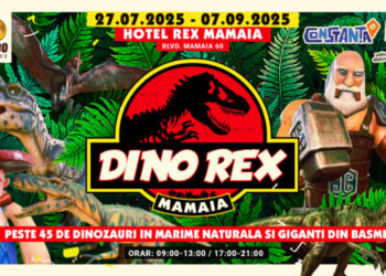 VIN DINOZAURII în Mamaia! Parcul DINO REX se deschide duminică, 27 iulie, în fața Hotelului Rex