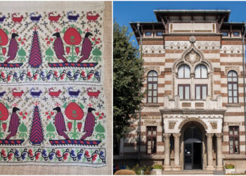 GIUZBEZ – ștergar de nuntă specific turcilor și tătarilor dobrogeni, în colecția Muzeului de artă Populară Constanța