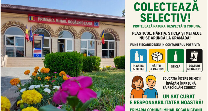 Mihail Kogălniceanu: Campanie de conștientizare privind COLECTAREA SELECTIVĂ