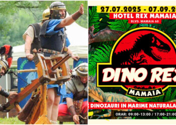 Piațeta Rex din MAMAIA prinde viață: Dinozauri uriași, reconstituiri istorice, comedie și spectacole pentru copii!