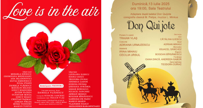 Weekend plin la TNOB Oleg Danovski: LOVE IS IN THE AIR (regal liric) și DON QUIJOTE (balet)