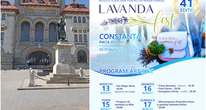 LAVANDA FEST, în Piața Ovidiu, între 13 și 17 august 2025