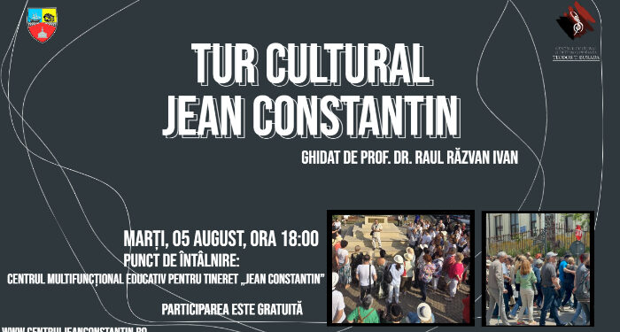 Tur cultural “Jean Constantin”- În pașii marelui actor, marți, 5 august 2025, ora 18.00