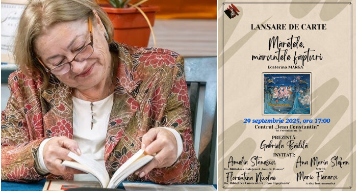 Lansare de carte la Centrul Cultural Jean Constantin: ”Mărețele, măruntele făpturi”, volum semnat de Ecaterina Marga