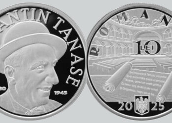 Monedă din ARGINT, cu chipul lui Constantin Tănase, lansată de Banca Națională a României