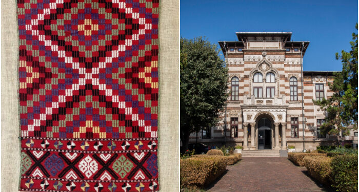 Căpătâi dobrogean din Oltina, expus în Tezaurul Dobrogean al Muzeul de Artă Populară Constanța