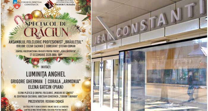Seară de poveste la Constanța – Concert magic de Crăciun, miercuri, 17 decembrie 2025, la Centrul Cultural „Jean Constantin”