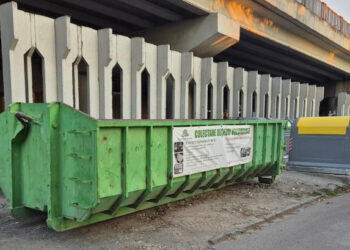 Container verde POLARIS, pe bulevardul IC Brătianu din Constanța, zona Podul IPMC, până pe 29 noiembrie